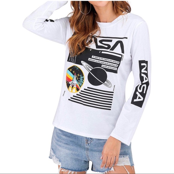 Long Sleeve Crew Neck NASA Sweatshirt - Picture 3 of 7